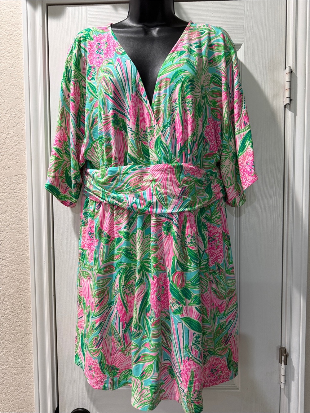 Lilly Pulitzer Parigi  Floral Wrap-Style Romper Skort